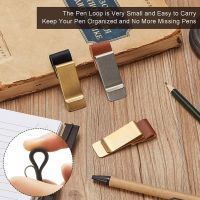 Retro Stainless Steel Bill Clip Notebook Clip Student Stationery Office Supplies Multifunctional Pen Clip Leather Notebook Clip