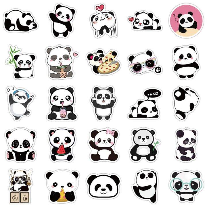 10-30-50pcs-cute-panda-cartoon-animal-stickers-luggage-skateboard-cute-diy-cool-graffiti-waterproof-funny-kid-toy-sticker-decal-stickers-labels