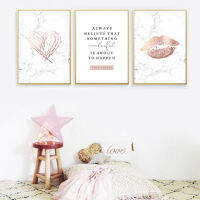 Nordic Marble Heart ตัวอักษร Lip ภาพวาดรูปศิลปะโปสเตอร์ Home Wall DecorNordic Creative ภาพวาดตกแต่งแบบทันสมัยที่เรียบง่ายห้องนอนห้องนั่งเล่นตกแต่งบ้าน Frameless ภาพวาดหลัก