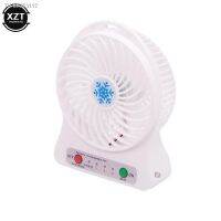 ☋▲ Mini Portable Handheld Fan Rechargeable USB with LED Light Desktop Air Cooler Outdoor Office Small Fan