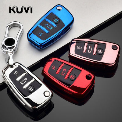 Soft TPU รถ Remote Key Cover Case สำหรับ Audi A3 8P A4 B7 B8 B5 B6 A1 A5 Q7 Q5 4F C6 C5 C7 C4 TT 8N S3 A7 A8 C4 8V RS3