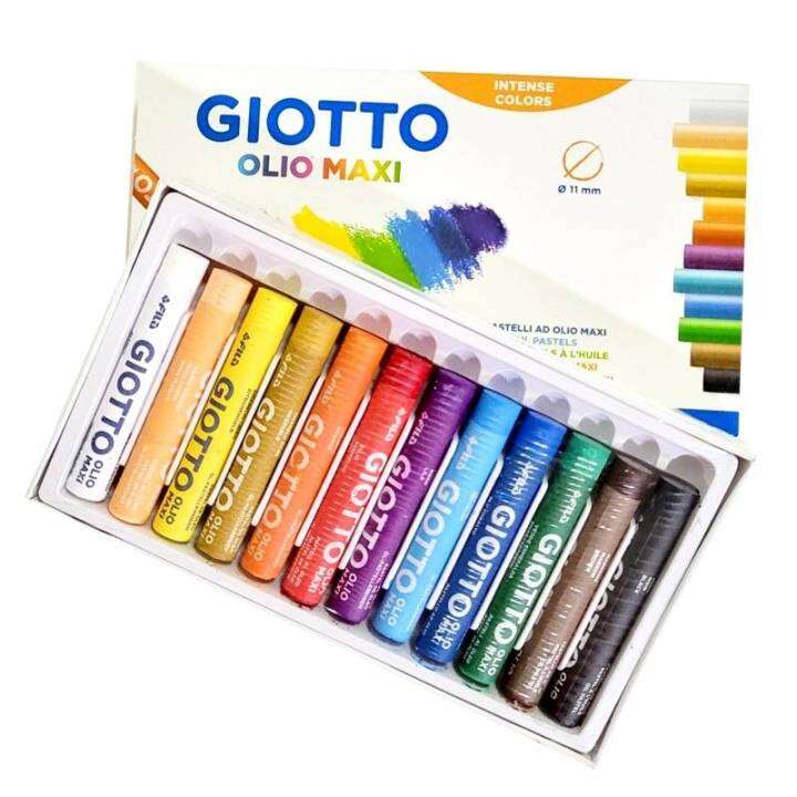 giotto-สีชอล์คน้ำมันจัมโบ้-12สี-สีออยพาสเทล-giotto-olio-oil-pastel-jumbo-12colors