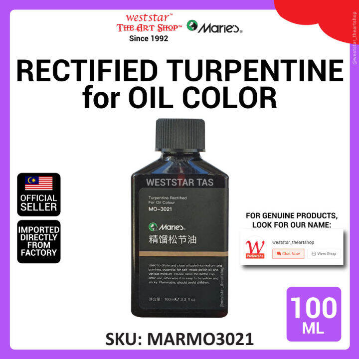 [Weststar TAS] Marie's Rectified Turpentine for Oil Color 100ml (Thin