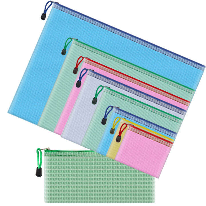 9 Sizes Waterproof Plastic Document Pouch for Travel Storage, School ...