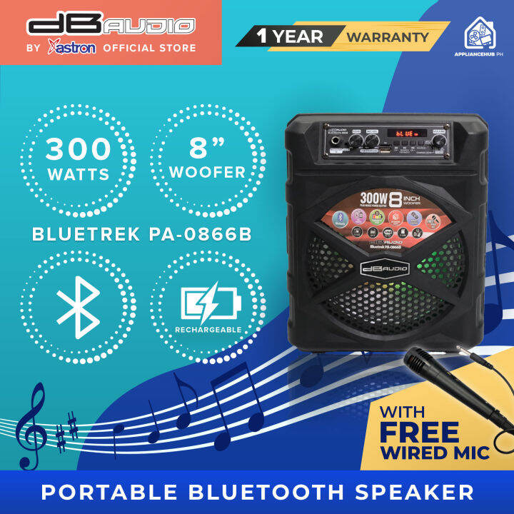 Portable Bluetooth PA Speaker System 300W Rechargeable Outdoor w