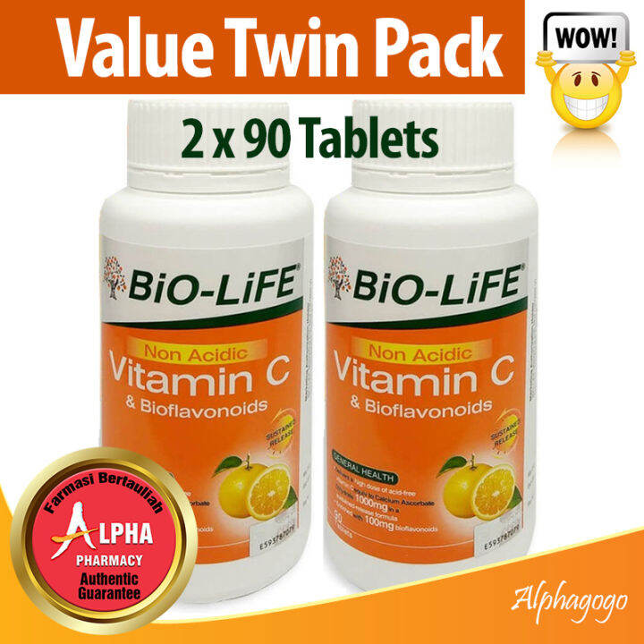 BioLife Non Acidic Vitamin C & Bioflavonoids / 维生素C / Vitamin C (2 X