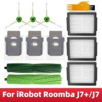 อะไหล่สำหรับ Irobot Roomba J7 +/J7หลักแปรงด้านข้างตัวกรอง Hepa ถุงหูรูดเครื่องดูดฝุ่นหุ่นยนต์อะไหล่เสริม