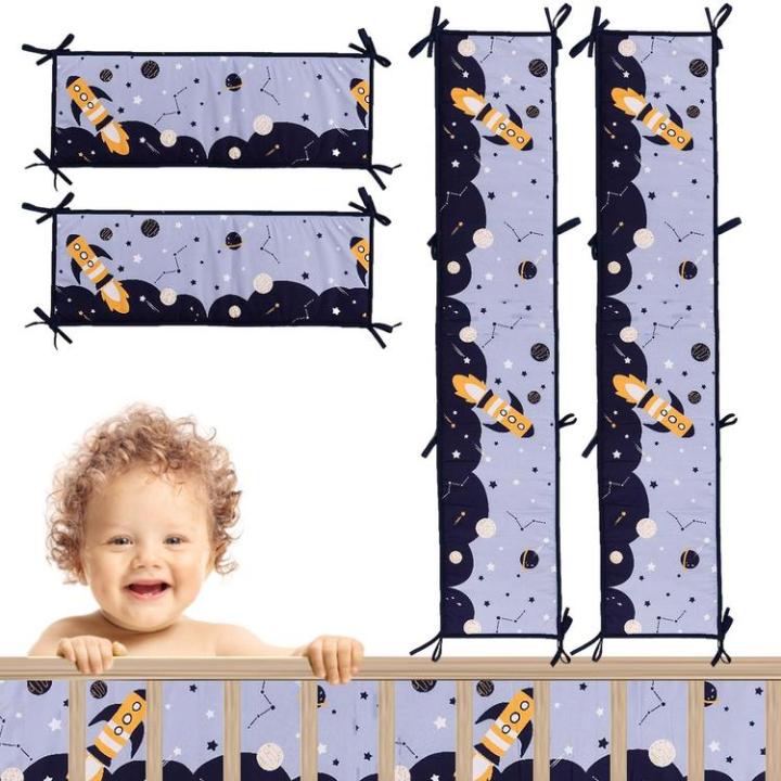 crib-side-protector-breathable-crib-bumpers-crib-protector-crib-bumpers-breathable-four-sided-side-padding-bumpers-protective-crib-pads-4pcs-set-for-toddler-newborn-baby-wonderful