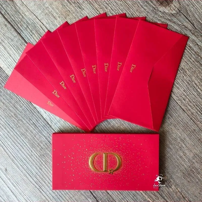 Louis Vuitton CNY LV red packets envelopes 1box x 8pcs