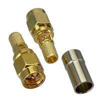 Connector SMA male plug window crimp RG58 RG142 LMR195 RG400 cable RF Coaxial Wire Terminals straight Electrical Connectors