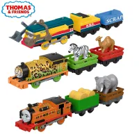 Thomas And Friends รถไฟพลาสติก Track Master Electric Locomotiveset Crown Thomas Leopard Percy Rebecca Nia ของเล่นเด็กของขวัญ