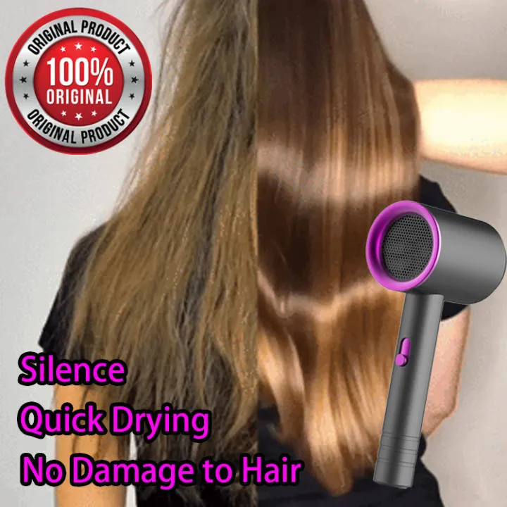 Silence Blower Hair Dryer 2 In 1 Hot and Cold with Straightener Set