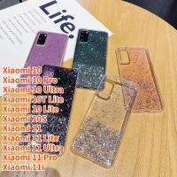 Lonee เคสฟอยล์สีทองแวววาวสำหรับ Xiaomi 11 Xiaomi 11 Lite Xiaomi 11 Xiaomi สุดพิเศษ11 Pro Xiaomi 11i Xiaomi 10 Xiaomi 10 Pro Xiaomi 10T Lite Xiaomi 10 Lite Xiaomi 10S แววฟอยล์สีทองนิ่ม TPU Epoxy เคสโทรศัพท์โปร่งใส