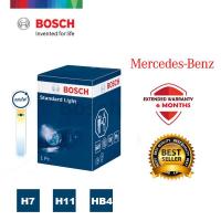 [ซื้อคู่ถูกกว่า!] BOSCH หลอดไฟหน้ารถยนต์ ขั้ว H7 H11 HB4 รุ่น Standard 12V/55W 1 ชิ้น สำหรับ Mercedes Benz  เมอร์เซเดส-เบนซ์ A-Class B-Class C-Class sports coupe CLC CLK CLS E-Class GL-Class GLK-Class M-Class R-Class S-Class SL SLK