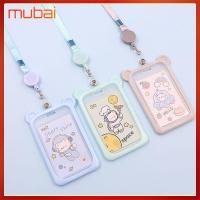 MUBAI 1PC การ์ตูนหมี แบตสำรอง เอกลักษณ์เฉพาะตัว ซองใส่บัตรประชาชน ที่ใส่บัตร เคสคลุมบัตรเครดิต ซองใส่บัตรรถเมล์