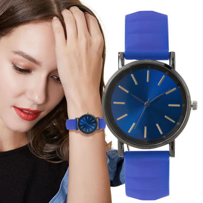 Simple Blue Studs สุภาพสตรีชุดนาฬิกาควอตซ์แฟชั่น2023ใหม่ซิลิโคนลายผู้หญิงแบรนด์นาฬิกานาฬิกาข้อมือ