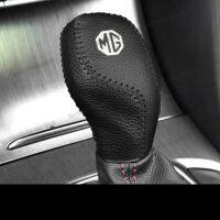 leather Car Gear Shift Knob Cover Lever Head Trims for Mg Zs Ev HS 6 5 2017 2018 2019 2020 2021 Interior Accessories 2022 2023