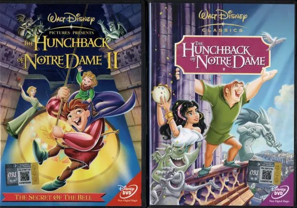 Disney Cartoon DVD The Hunchback Of Notre Dame Part 1+2 (1996