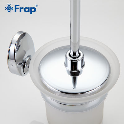 Frap 1 set Wall-mount Zinc alloy Toilet Brush Holder Mounting Seat holder with Glass cups Bathroom Hardware Accessories F1610