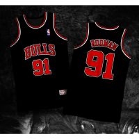 CHICAGO BULLS DENNIS RODMAN #91 BLACK &amp; WHITE Jersey | Full Sublimation