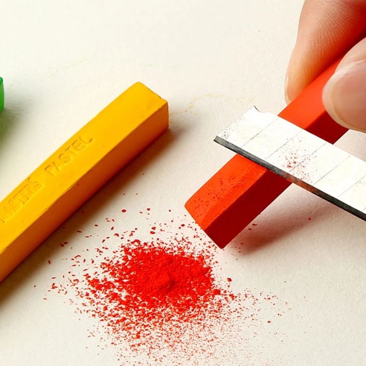 มารีภาพวาดดินสอสีพาสเทลนุ่ม12-24-36-48สีศิลปะการวาดภาพชุดชอล์กสีดินสอแปรงเครื่องเขียนอุปกรณ์ศิลปะ