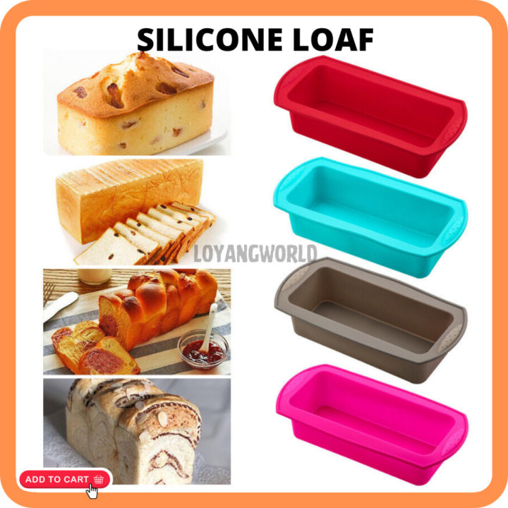 Silicone Bread & Loaf Pan Mould / Fruit Cake, Pastry Making Pan / Baking  Mould (Multi Colour)