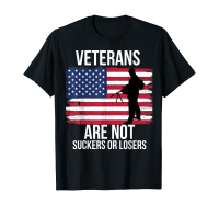 Personalized Tshirt for men women Veterans Are Not Suckers Or Losers Biden 2020 ANTI TRUMP T-Shirt Size Custom Gifts