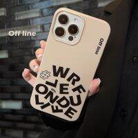 เคสโทรศัพท์แบบนิ่มตัวอักษรภาษาอังกฤษง่ายๆสำหรับ Iphone 14/13pro/11/12 Pro Max/ XR X XS