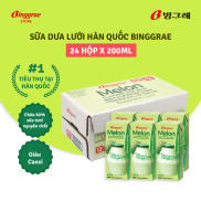 Thùng Sữa Dưa lưới Hàn Quốc Binggrae Melon Milk 200ml x 24 hộp