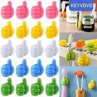 ☈ Cable Clip Organizer Wall Hooks Silicone Thumb Self Adhesive Cord Holder Wire Hanger Storage Office Desk Car Kitchen Bathroom