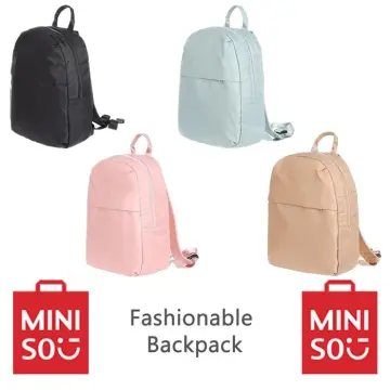 Carry all your essentials in Miniso Backpacks 🤍 #Bagpack #Cute