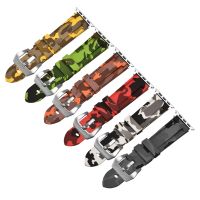 ❡✒ Silicone Camouflage Watch Band for Apple Watch 7/6/SE Series 5 4 40 41 44 42 45 38mm Replacement Strap for iWatch Rubber Strap