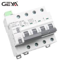 GEYA Din Rail เครื่อง GRD9L-R เบรกเกอร์ขนาดเล็ก GYM9 4ขั้ว AC MCB 6KA Smart MCB ได้รับการรับรองจาก CE