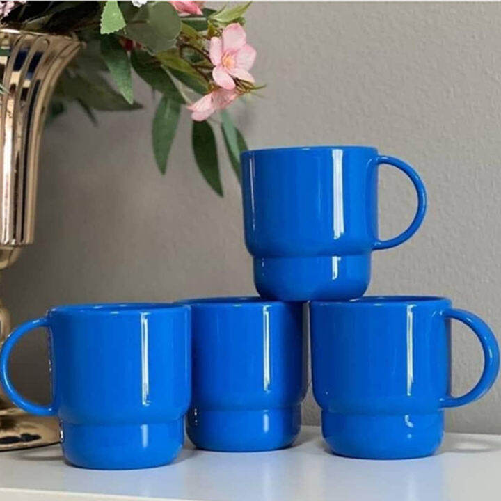 Tupperware Coffee Mug (4pcs) 250ml/ Office Mug/ Cawan Tebal/ Quality ...