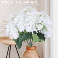 Artificial Hydrangea Flower 5 Big Heads Bouquet (Diameter 7" each head)