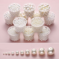 White 46810121416mm Imitation Pearl Beads ABS Loose Round Garment Beads With Hole Craft For DIY Fashion Jewelry Making