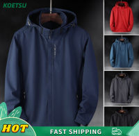 KOETSU 【COD】? แจ็คเก็ตฤดูใบไม้ผลิและฤดูใบไม้ร่วงของผู้ชายกลางแจ้งกันน้ำ Windproof แจ็คเก็ตเดินทางเดินป่าแจ็คเก็ตลำลองแจ็คเก็ตบางด้านบน