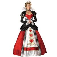 FREE SHIPPING Queen Of Hearts Alice In Wonderland Ladies Costume