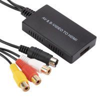 SVideo To HDMI Converter AV S-Video Audio Vdieo Converter Adapter รองรับ1080P 720P เข้ากันได้กับ PS2 PS3