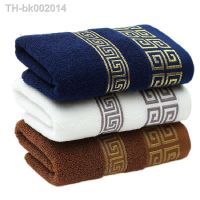 ✒❆♨ 100 Cotton High Quality Face Bath Towels White Blue Bathroom Soft Feel Highly Absorbent Shower Hotel Towel Multi-color 75x35cm