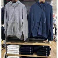 UNIQLO เสื้อสเวตเตอร์คาร์ดิแกนมีซิปสำหรับคู่รัก,เสื้อสเวตเตอร์แจ็คเก็ตแขนยาว C444970/450189ห้องลองเสื้อเดียวญี่ปุ่น