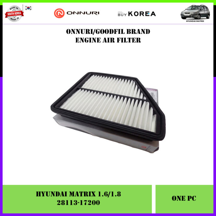 Hyundai Matrix 1.6/1.8 Korea Aftermarket Air Filter (28113-17500) | Lazada