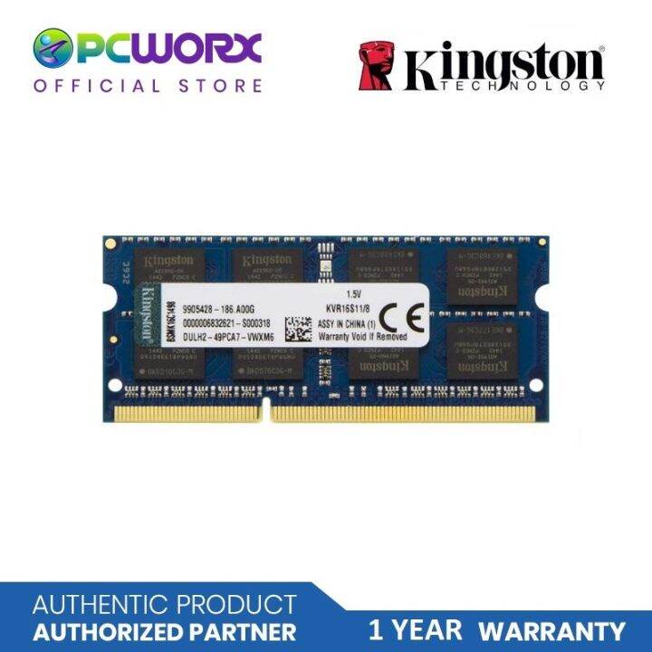 KVR16LS11/8 8GB 2Rx8 1G X 64-Bit PC3L-12800 CL11 204-Pin SODIMM | Lazada PH