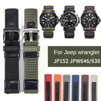 Tali jam tangan nilon pria gelang jam rajut kepadatan tinggi 22mm untuk Jeep Wrangler Jpw604 Fossil tahan lama keselamatan luar ruangan