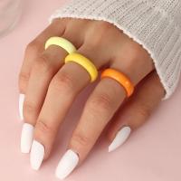 3pcs Korean Style Cute Acrylic Resin Fidget Ring Set for Women Girl Party Jewelry Fashion Geometric Rings Aestethic Accessories