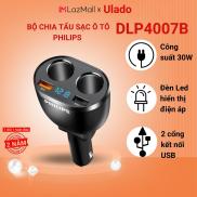 Bộ chia tẩu sạc Philips DLP4007 Màu đen công suất 120W - BH 24 tháng -