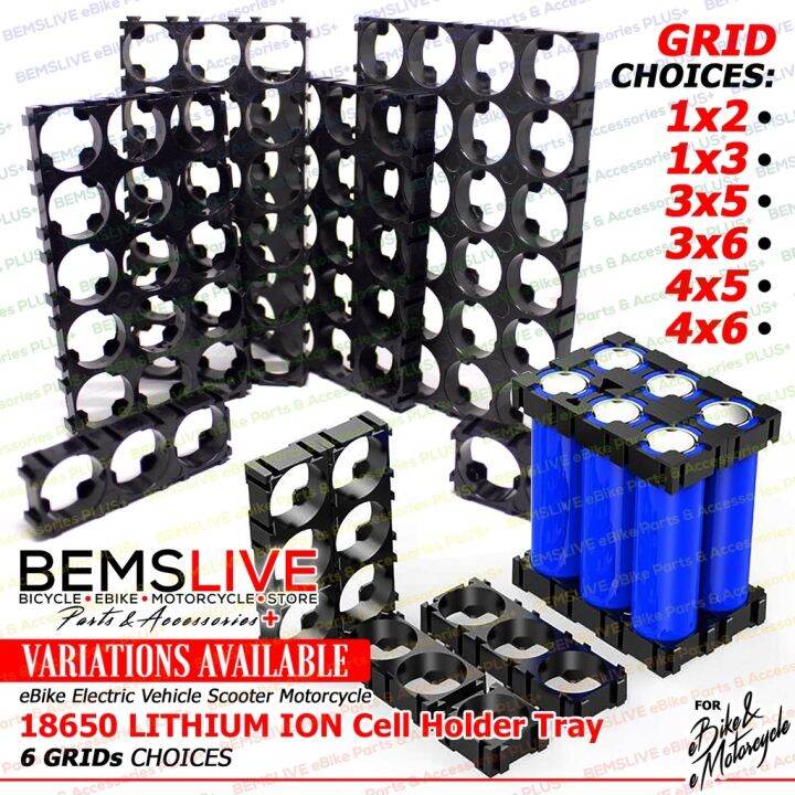 18650 Lithium Ion Battery Cell Holder Tray Fixture Module 6 Grid