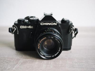ขายกล้องฟิล์ม Chinon CM4S สภาพปานกลาง ใช้งานได้ปกติ วัดเเสงได้ Serial 286455 พร้อมเลนส์ Chinon 50mm F1.9