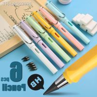 ™ 6 Pcs Unlimited Eternal new Pencil No Ink Write Fountain No-sharp Pen Pencil for Writing Art Sketch Painting Stationery Pencil