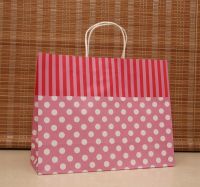 10pcs Stripes and dots print Paper Portable shopping bags gift bags for Festival wedding birthday perty New year Gift wrapping Gift Wrapping  Bags